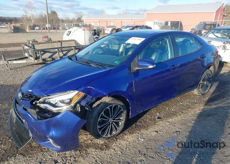 2016 Toyota Corolla S Plus from USA, damaged, VIN 2T1BURHE3GC623288